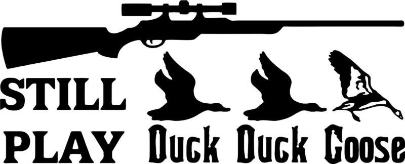 Duck goose hunting gun hunter car truck window wall laptop vinyl decal sticker