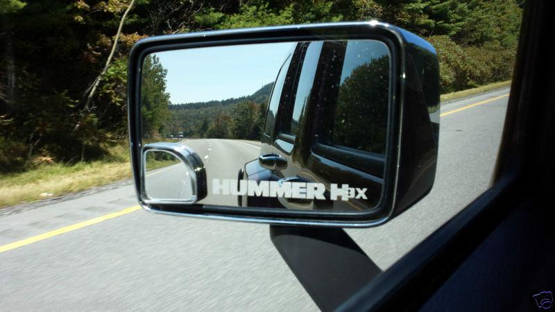 Hummer h3x etched glass vinyl "fat & clean" mirror decals - set of two - new!