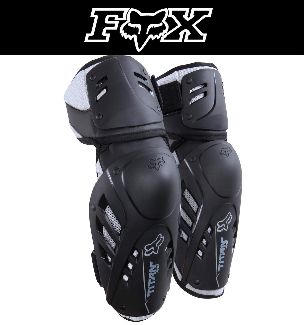 Fox racing titan pro elbow guard black grey dirt bike protection armor mx 2014