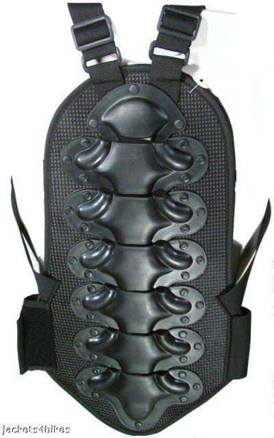 Molded plastic back protector molded armor l