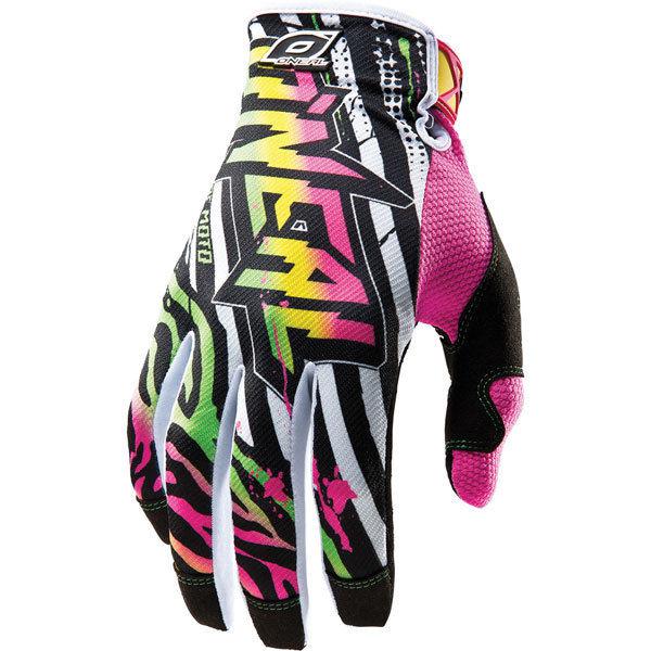 White/neon 8 o'neal racing jump automatic gloves 2013 model