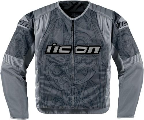 Icon overlord sportbike sb1 mesh jacket grey medium new