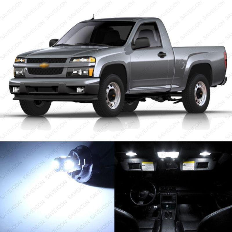 10 x xenon white led interior light package for 2004 - 2012 chevy colorado