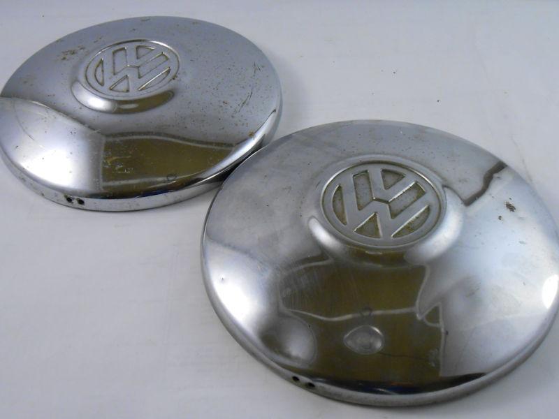 Vw volkswagon vintage  dog dish hubcaps set of 2