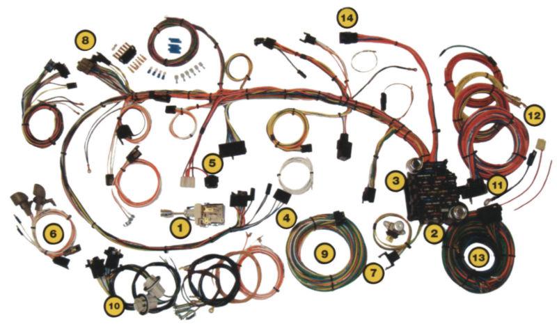 1970-1973 camaro wiring harness kit american autowire classic update 510034