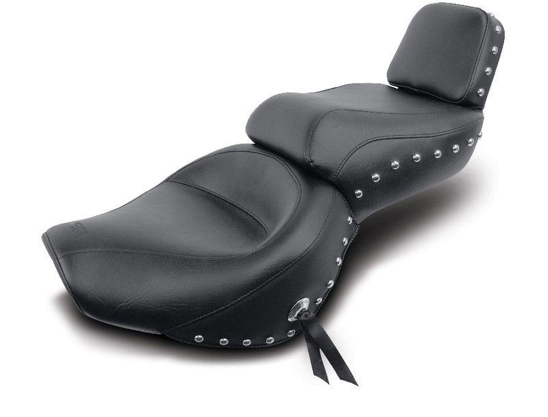 Mustang 1-piece wide touring studded seat for 1984-1999 yamaha virago