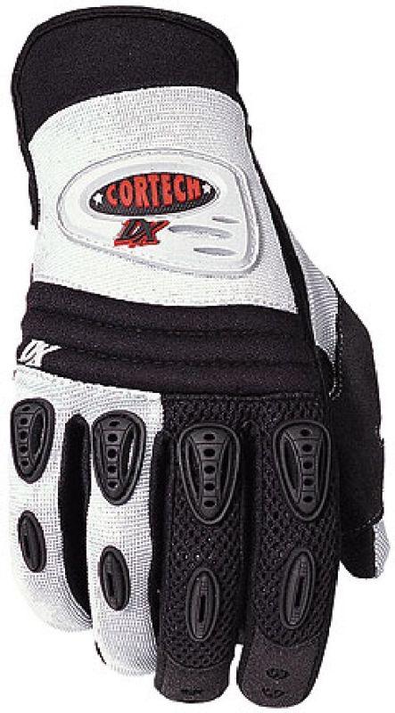 Mens new silver cortech dx motorcycle riding glove xs