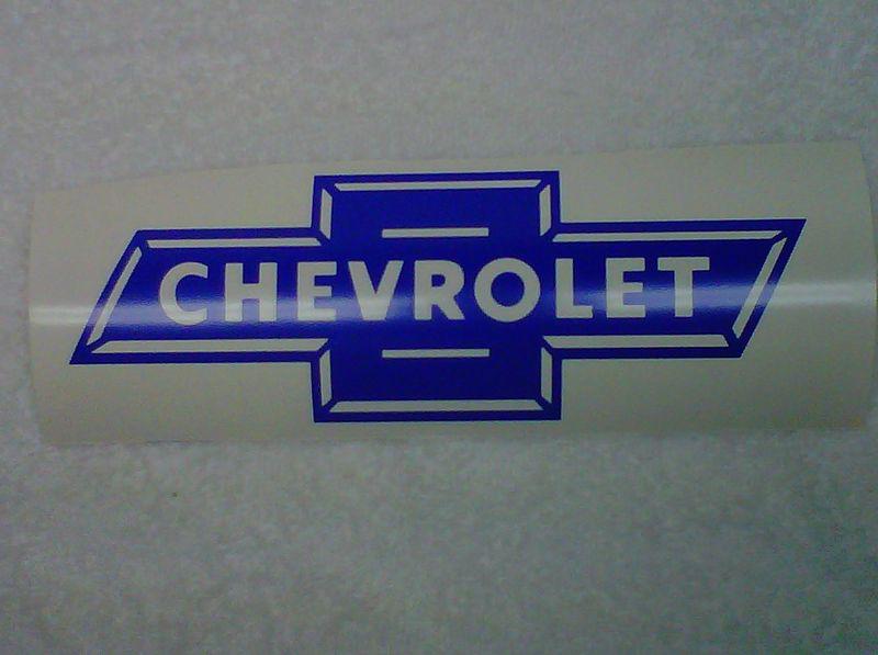 Chevy bowtie vinyl decal with chevrolet 