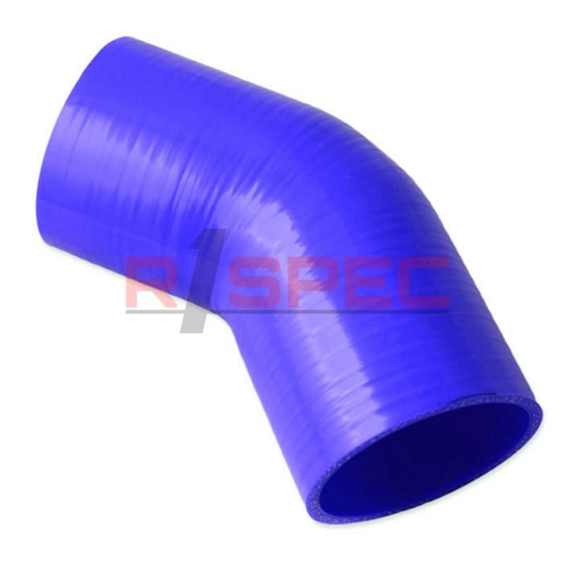 Universal blue 3.15'' 3-ply 45 degree silicone hose coupler 80mm turbo intake bl