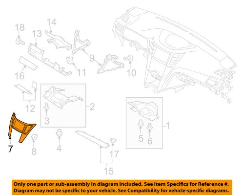 Subaru oem 13-14 legacy instrument panel dash-center bezel 66064aj02a