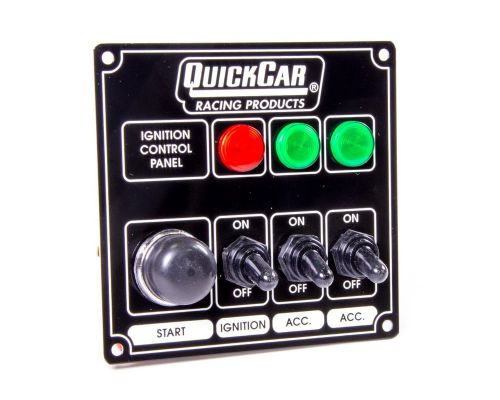 Quickcar racing products 4-5/8 x 4-3/8 in dash mount switch panel p/n 50-825