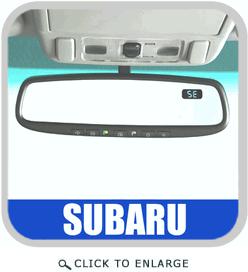Subaru tribeca auto dimming mirror w/compass & homelink