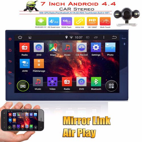 7&#034; quad-core android 4.4 car player radio stereo gps wifi 3g mirror link+camera