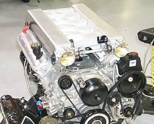 Lingenfelter aluminum twin throttle c5r cylinder head efi intake manifold lsx v8