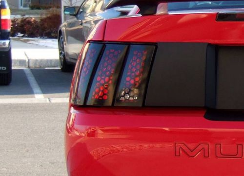 99-04 ford mustang honeycomb taillight outlines - decals vinyl graphics stickers