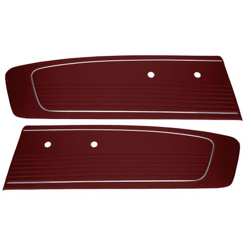 Tmi mustang door panel standard dark red pair 1966