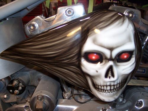 Chopper bobber harley custom  skull s&amp;s aircleaner cover