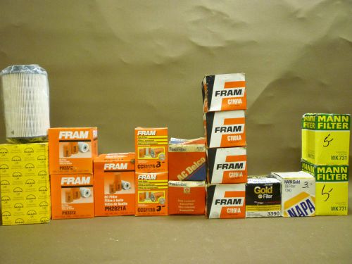 Lot buy of misc. racor filters, oil filters, and fuel filters. 72 total  filters