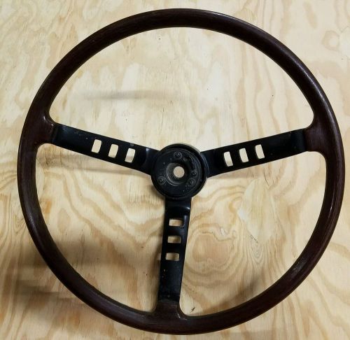Vintage steering wheel wood and metal good shape