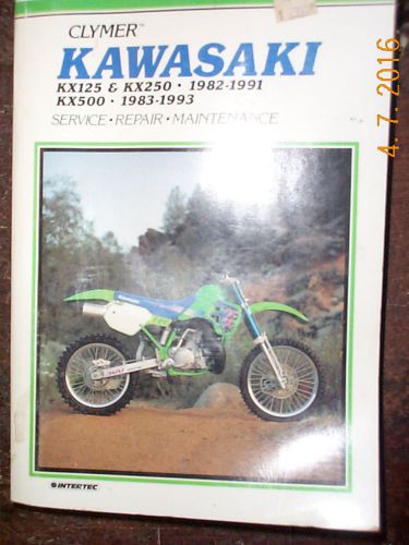 New 1982-1993 clymer kawasaki kx125, kx250, kx500 motorcycle m447 service manual