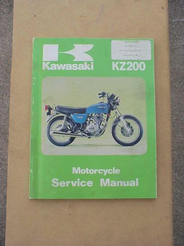Kawasaki kz200 factory service manual - excellent !!
