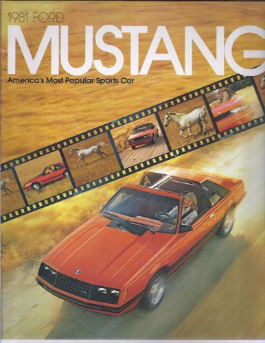 1981 ford mustang new car dealer showroom sales brochure