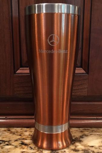 Mercedes benz glass cup stainless bronze insulated thermal hot cold genuine
