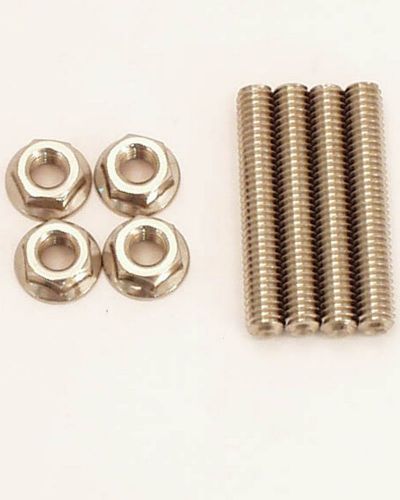 Canton carb mounting studs 85-510 2&#034; long 5/16&#034;-18 thread stainless lock nut