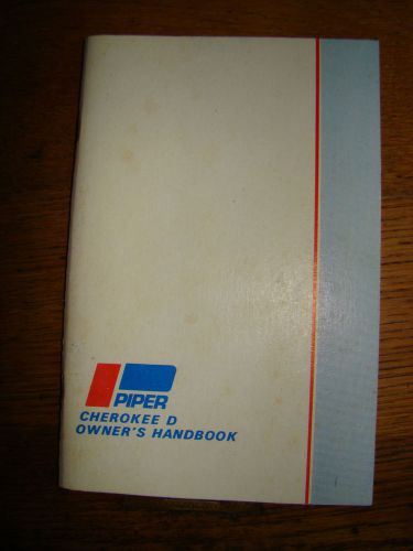 Piper cherokee d pa-28-180 owner&#039;s handbook