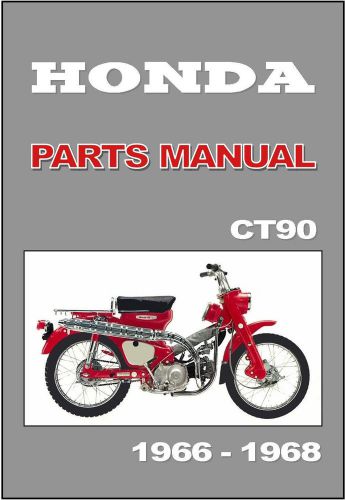 Honda parts manual ct90 1966 1967 &amp; 1968 replacement spares catalog list