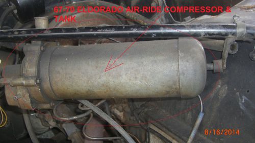 1967 1968 1969 1970 cadillac eldorado air ride compressor &amp; tank for suspension
