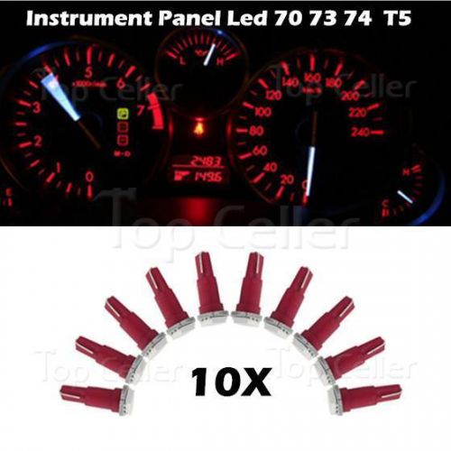 10x red t5 74 37 73 5050 smd instrument speedo dash led light for mitsub