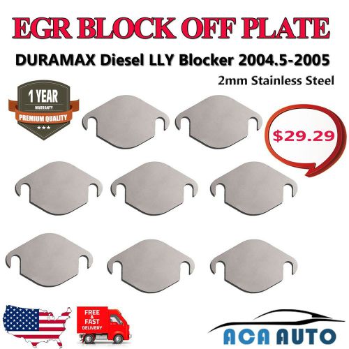 8  machter duramax diesel egr blanking block plate 2004.5-2005 lly blocker steel