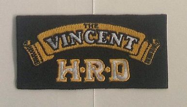 Vincent hrd motorcycles 4 inch logo patch. ace 59 club cafe racer rockers new