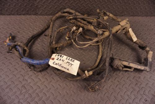 22re  engine wire harness toyota pickup truck 5 speed manual 2x4 1991 california