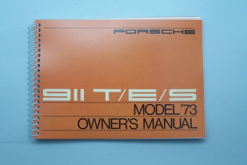 1973 porsche 911 owners manual parts service reprint 911t 911e 911s