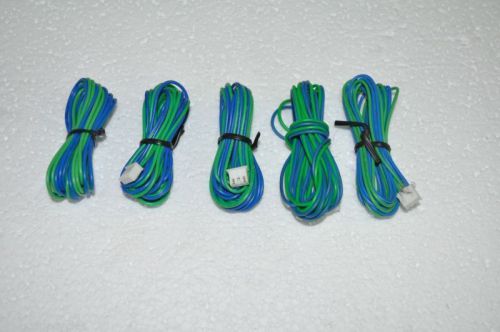 Lot of 5 new dei car alarm start wiring pigtail 2 wire 3 pin plug green blue