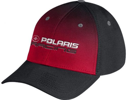 Oem polaris racing red &amp; blue qualifier baseball hat cap flex fit one size