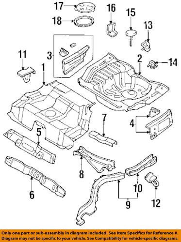 Nissan oem floor rails-rear-muffler bracket 7456040u00
