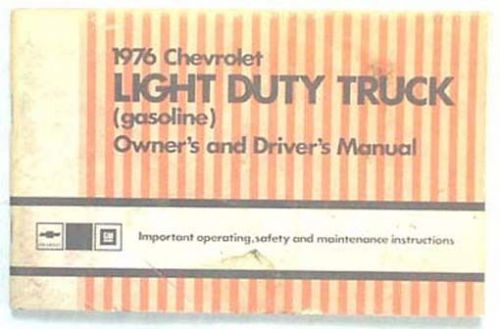1976 chevrolet  truck   owners manual original