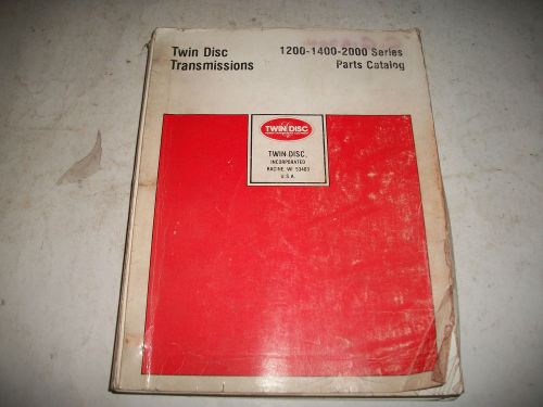 Twin disc transmissions 1200-1400-2000 series parts catalog