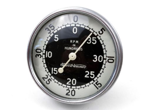 Stewart warner tachometer hand held 0-4000 rpm 3.0 in. diameter vintage gauge