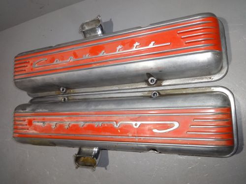 Corvette valve covers 1960-1967 lester 3767493 modified w/ breather tubes