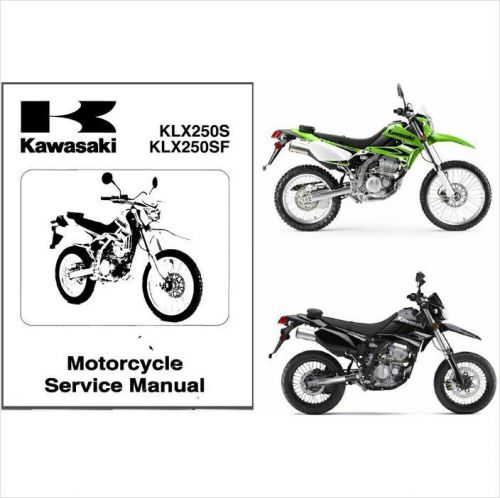 09-12 kawasaki klx250s klx250sf service repair manual cd - klx 250 s sf klx250