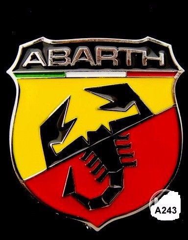 Abarth emblem sticker 3d chrome bumper grille fender emblem badge decals emblems