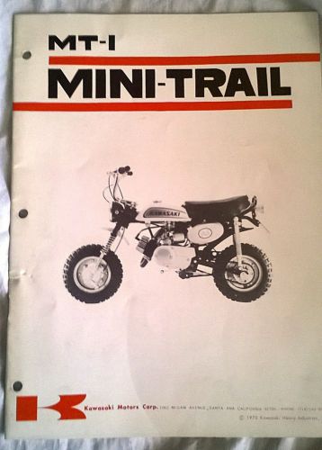 Kawasaki mt-1 kv-75 mini trail owner service manual