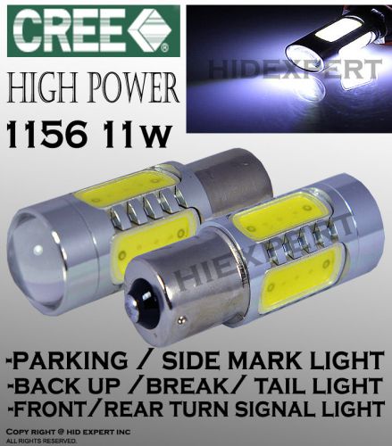 Icbeamer 2 pcs cree led 1156 easy install front turn signal white whit dw1174