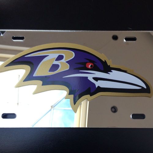 Nfl - acrylic baltimore ravens license plate