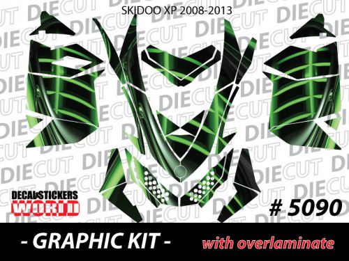 Ski-doo xp mxz snowmobile sled wrap graphics sticker decal kit 2008-2013 5090