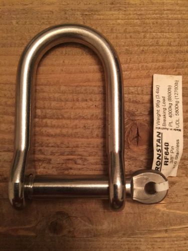 Ronstan wide dee shackle 3/8&#034; pin 316 stainless 2-7/32&#034;lx1-5/32&#034;w. 8800lbs